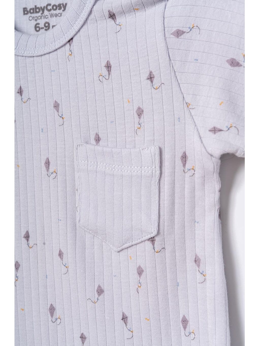 Gri Bebek Kısa Kollu Tişört ve Pantolon Takımı, %100 Pamuk, Bebek ve Yenidoğan Serisi - CSYM31114-6