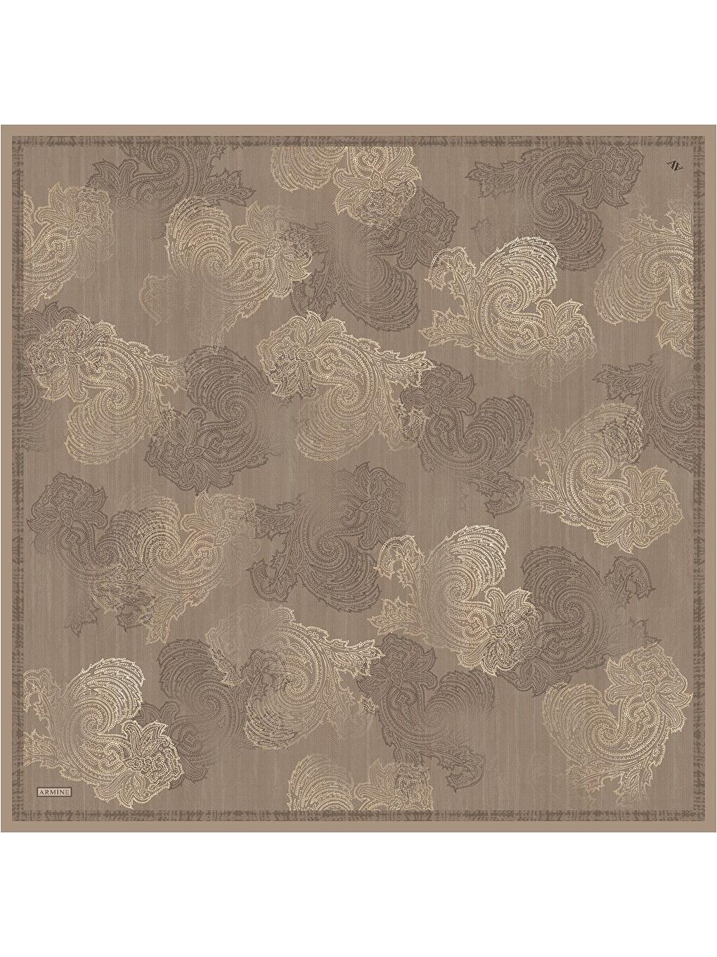 Kahverengi Saf İpek Sura Eşarp 9428D 38-3