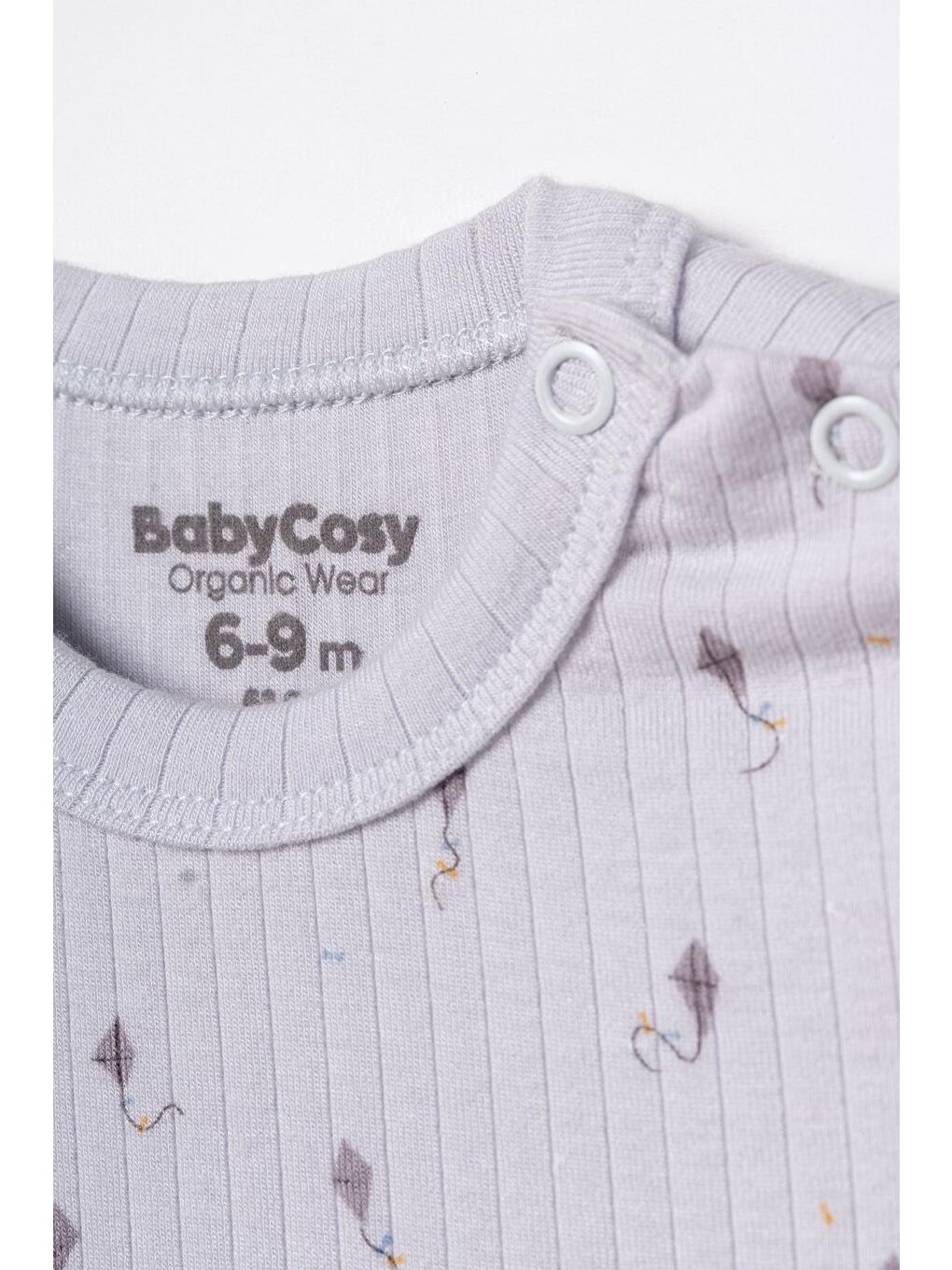 Gri Bebek Kısa Kollu Tişört ve Pantolon Takımı, %100 Pamuk, Bebek ve Yenidoğan Serisi - CSYM31114-8