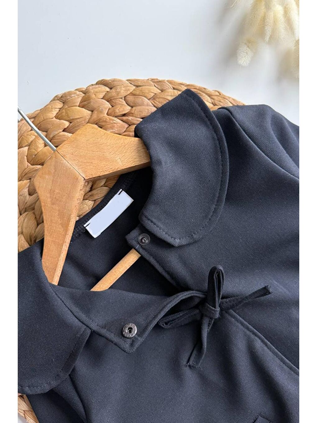 Kız Çocuk Premium Kumaş Siyah Ceket Ve Pantolon 2'Li Takım-2