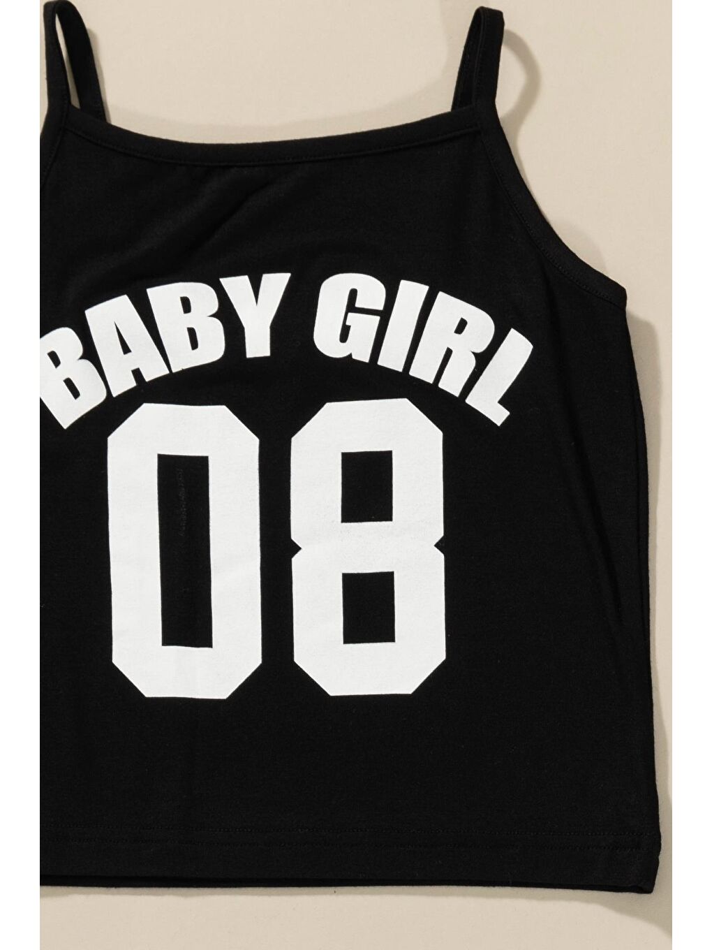 For You Kids Siyah 3'lü Baby Girl Baskılı Tshirt Atlet Tayt Siyah Takım - 1