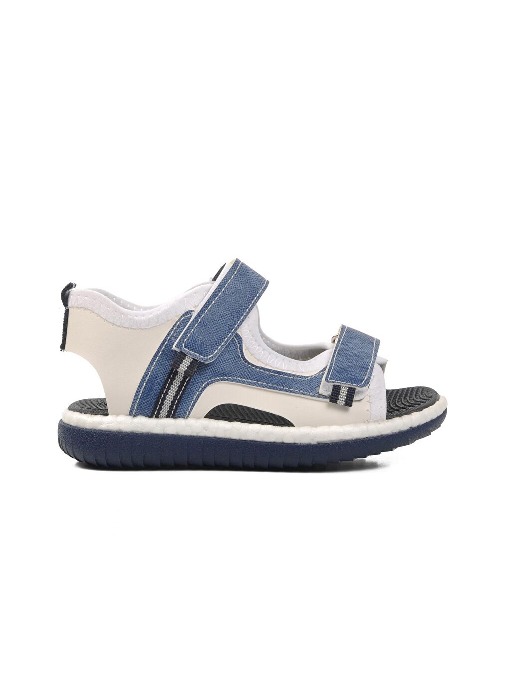 Beyaz Cırtlı Ortopedik Kız Çocuk Sandalet 24-996-P