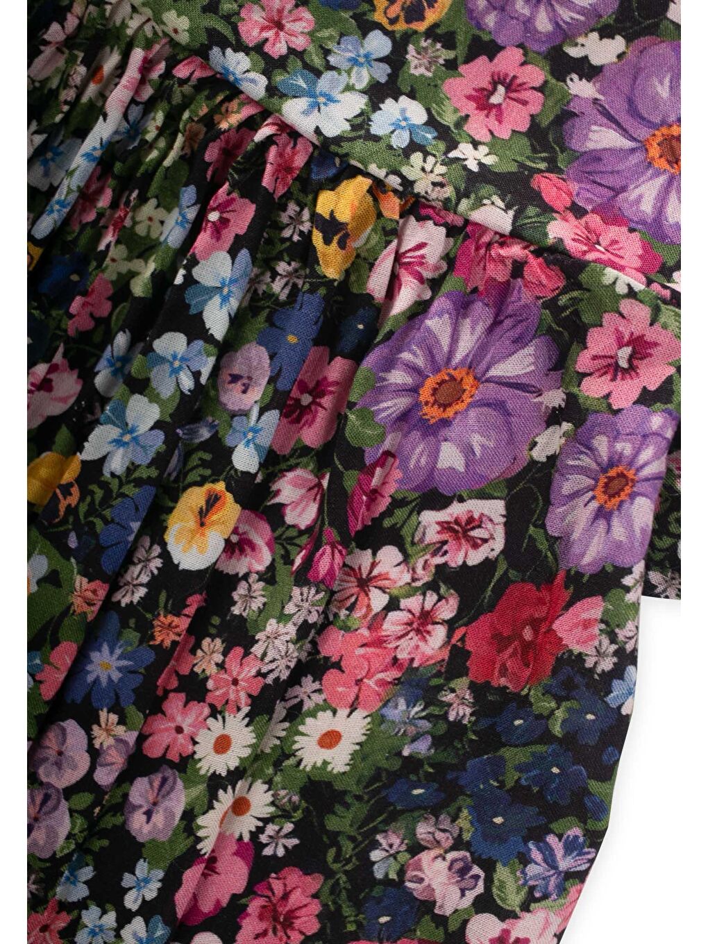 Siyah Kız Çocuk Desenli Elbise-2