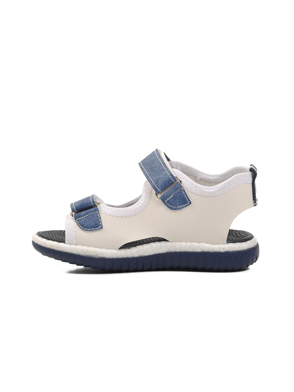 Beyaz Cırtlı Ortopedik Kız Çocuk Sandalet 24-996-P-1