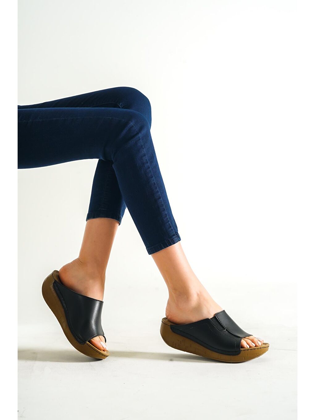 Siyah Z5414 Kadın Konfor Anatomic Terlik-4