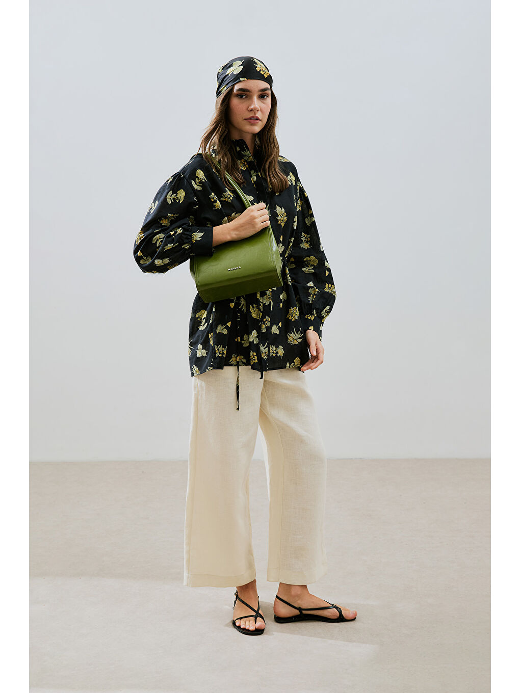 Siyah Desenli Pamuklu Gömlek Aloha-2