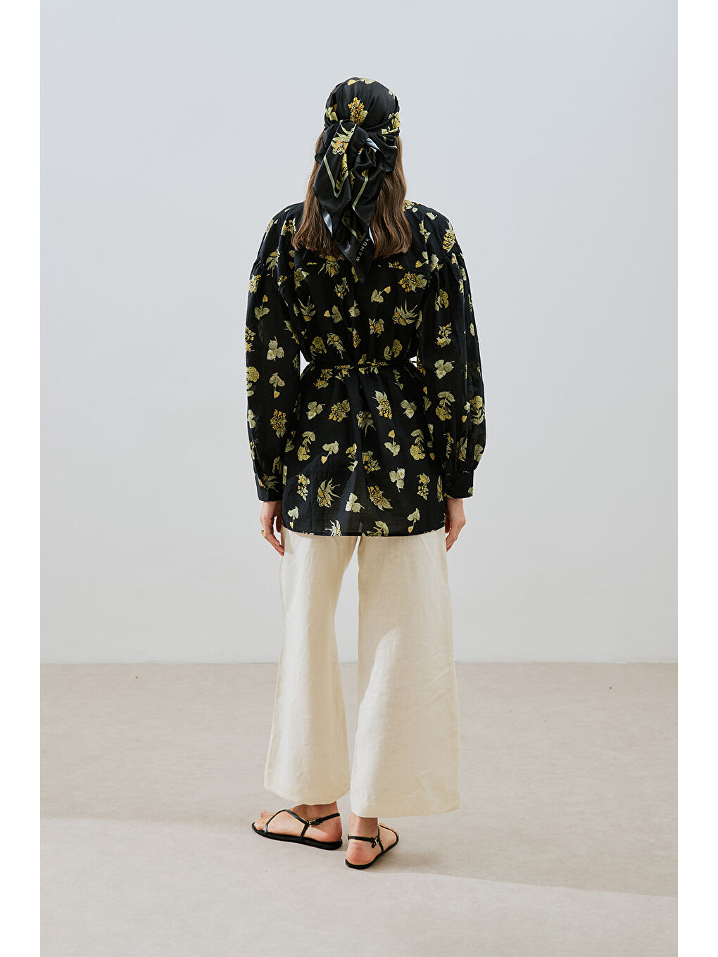 Siyah Desenli Pamuklu Gömlek Aloha-6