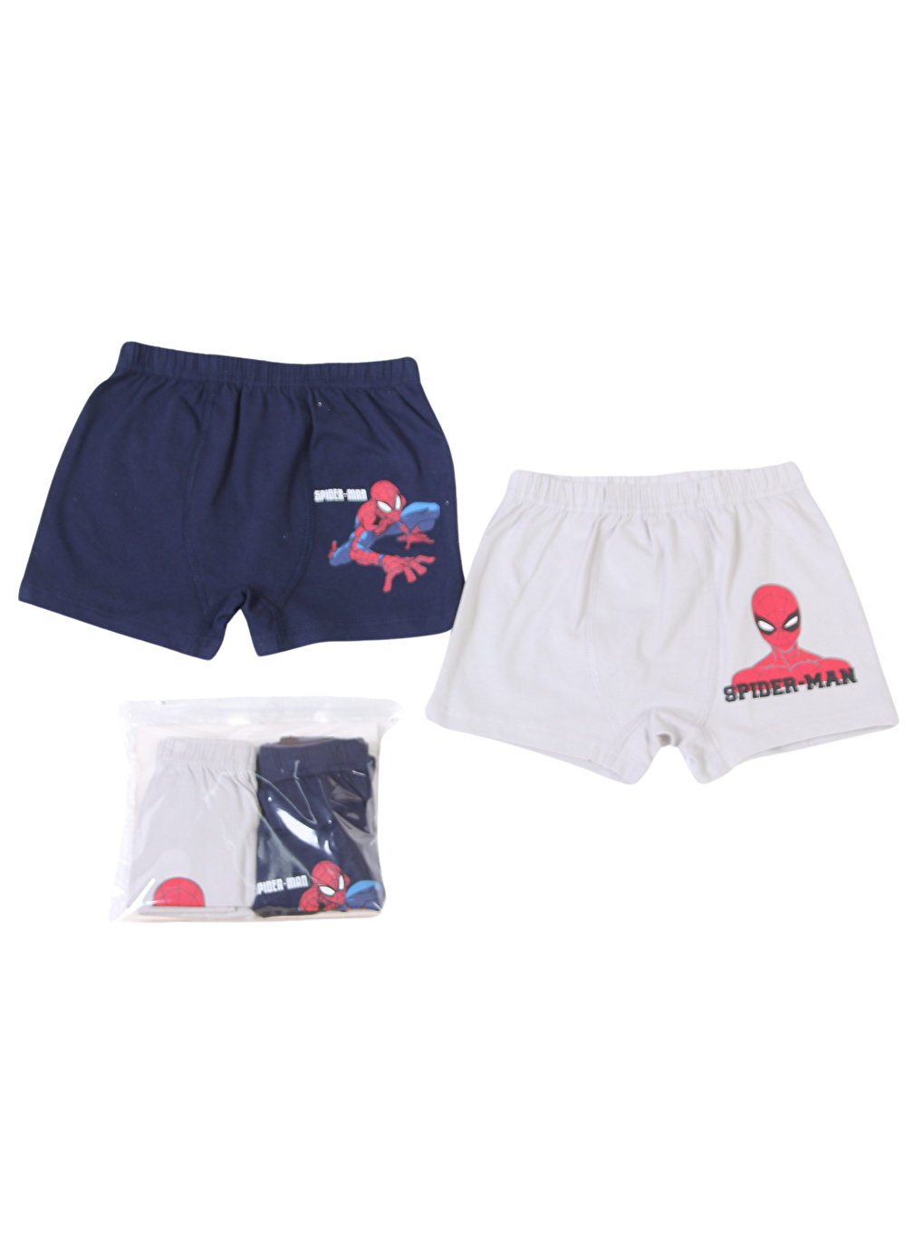 Gri Spider-Man Erkek Çocuk 2'li Boxer Pl22464