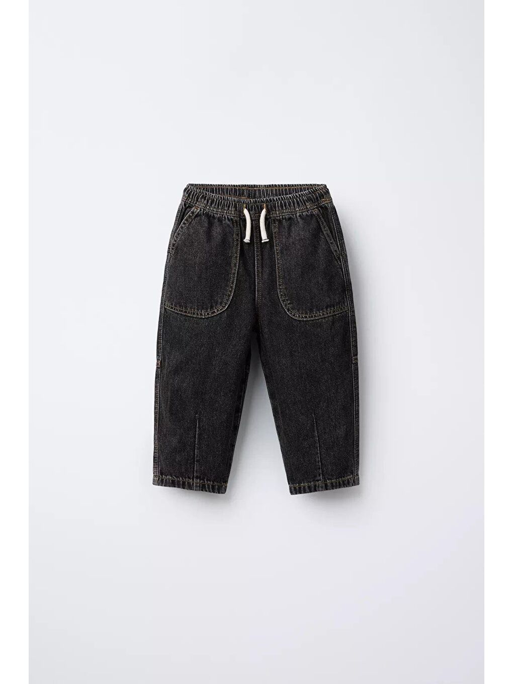 Antrasit Erkek Çocuk Pamuklu Siyah Denim Jogger Pantolon