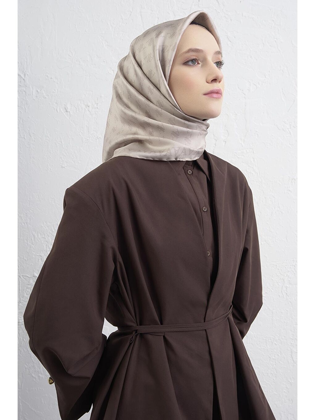 Bej Saf İpek Sura Eşarp 9412D 82-2