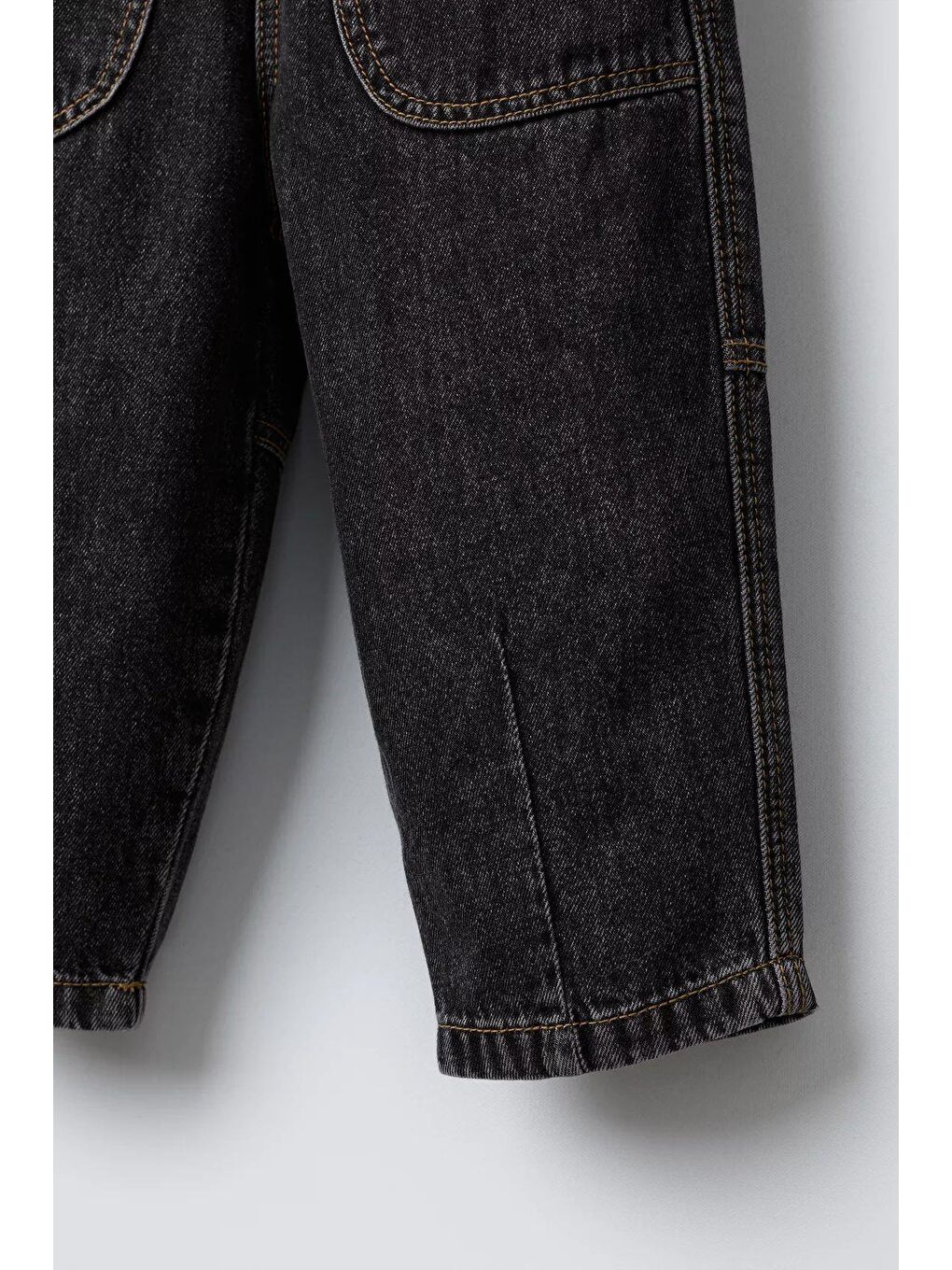 Antrasit Erkek Çocuk Pamuklu Siyah Denim Jogger Pantolon-3