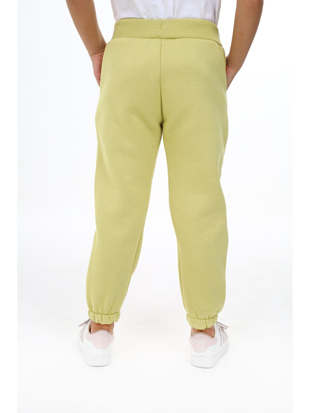 Yeşil Kız Çocuk Nakışlı Eşofman Alt-1