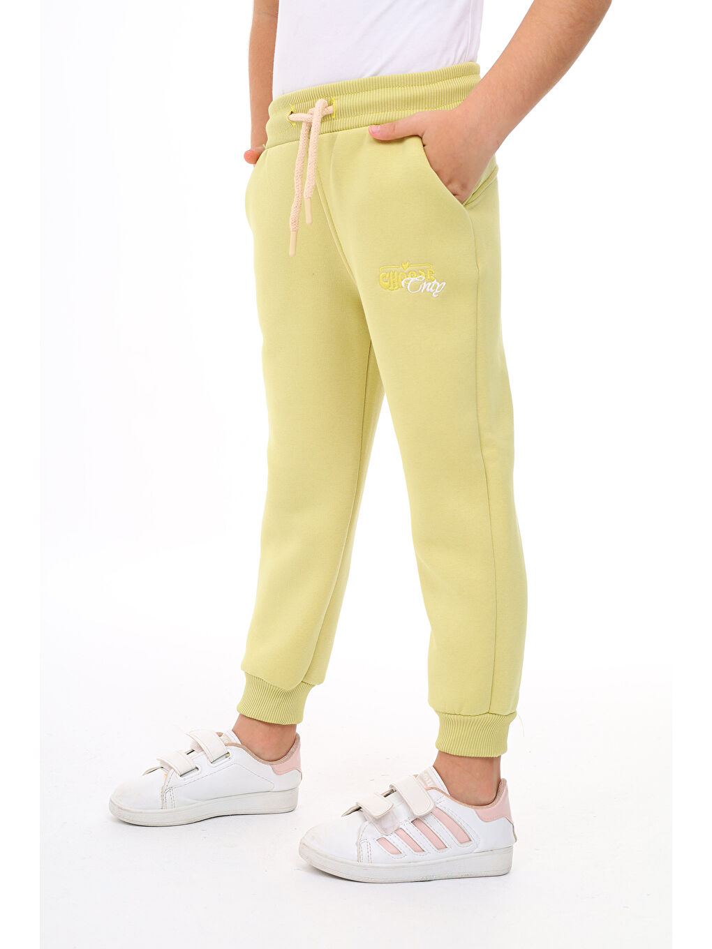 Yeşil Kız Çocuk Nakışlı Eşofman Alt-2