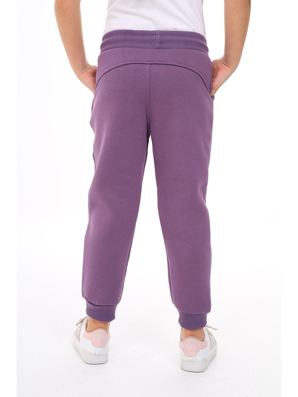 Mor Kız Çocuk Nakışlı Eşofman Alt-4