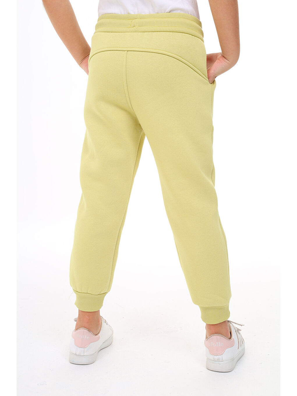 Yeşil Kız Çocuk Nakışlı Eşofman Alt-4