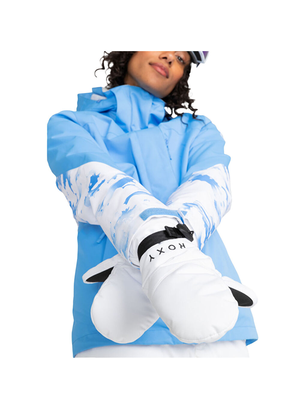 Roxy Jetty Solid Mitt Kadın Beyaz Kar Kayak Eldiveni-1