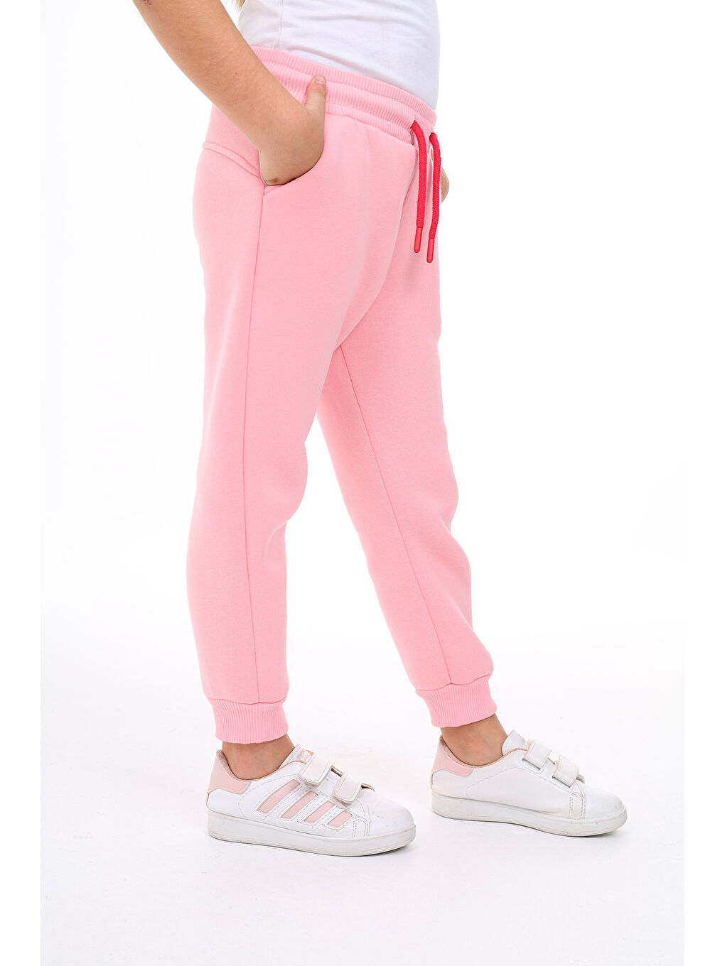 Pembe Kız Çocuk Nakışlı Eşofman Alt-4