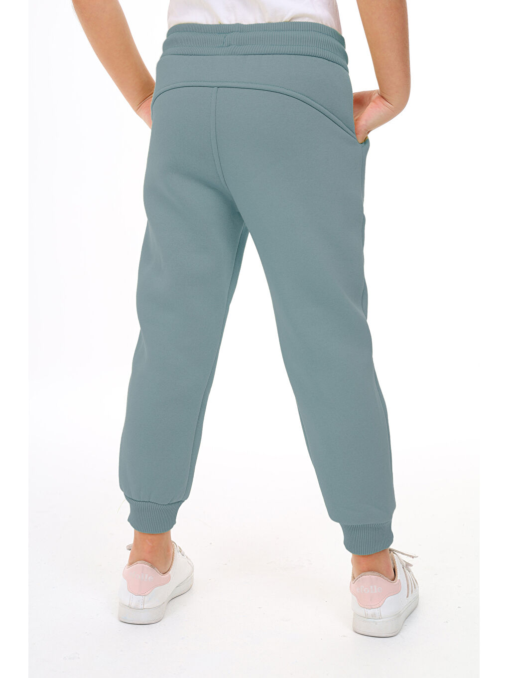 Mavi Kız Çocuk Nakışlı Eşofman Alt-1