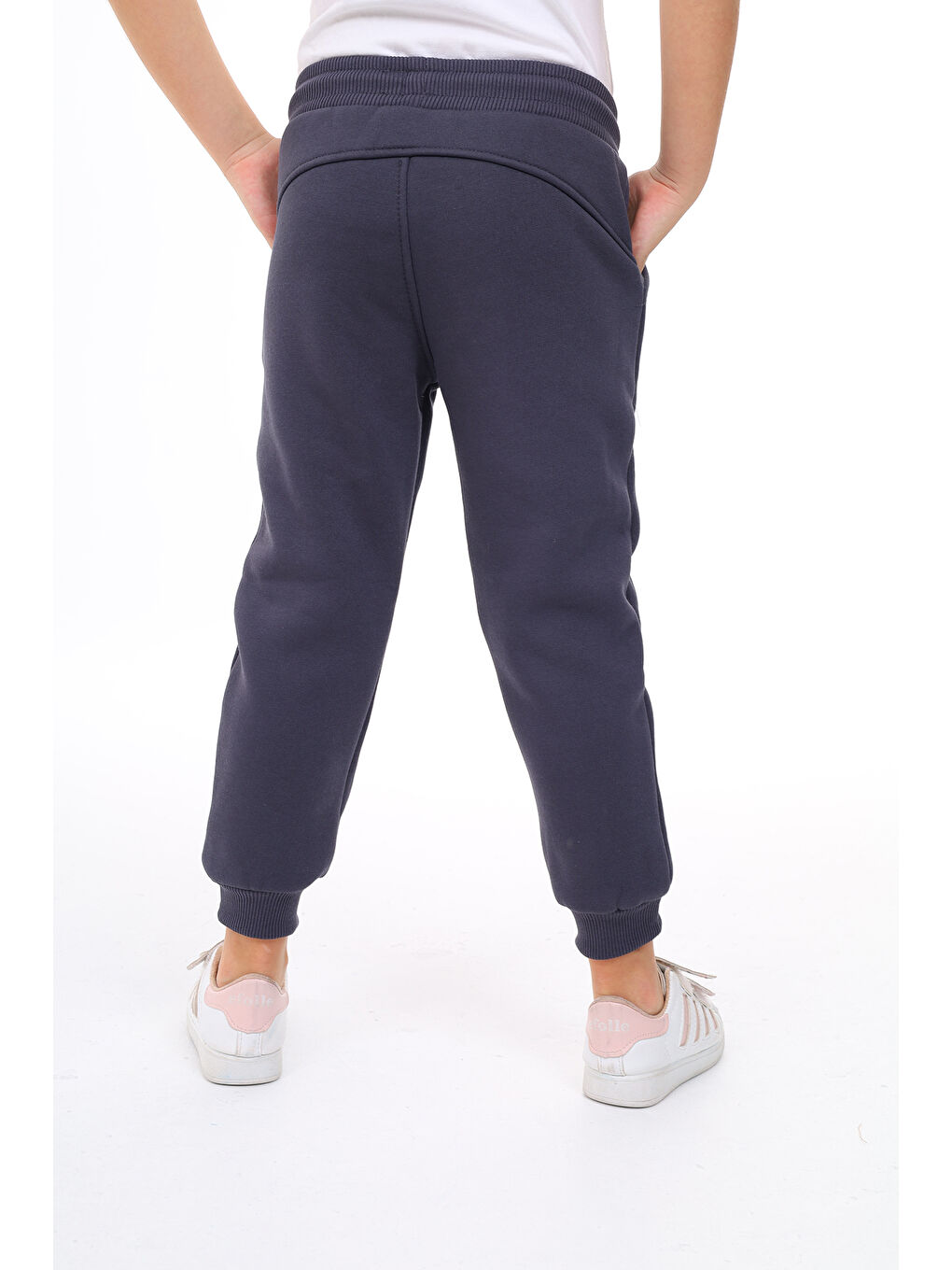 Antrasit Kız Çocuk Nakışlı Eşofman Alt-4