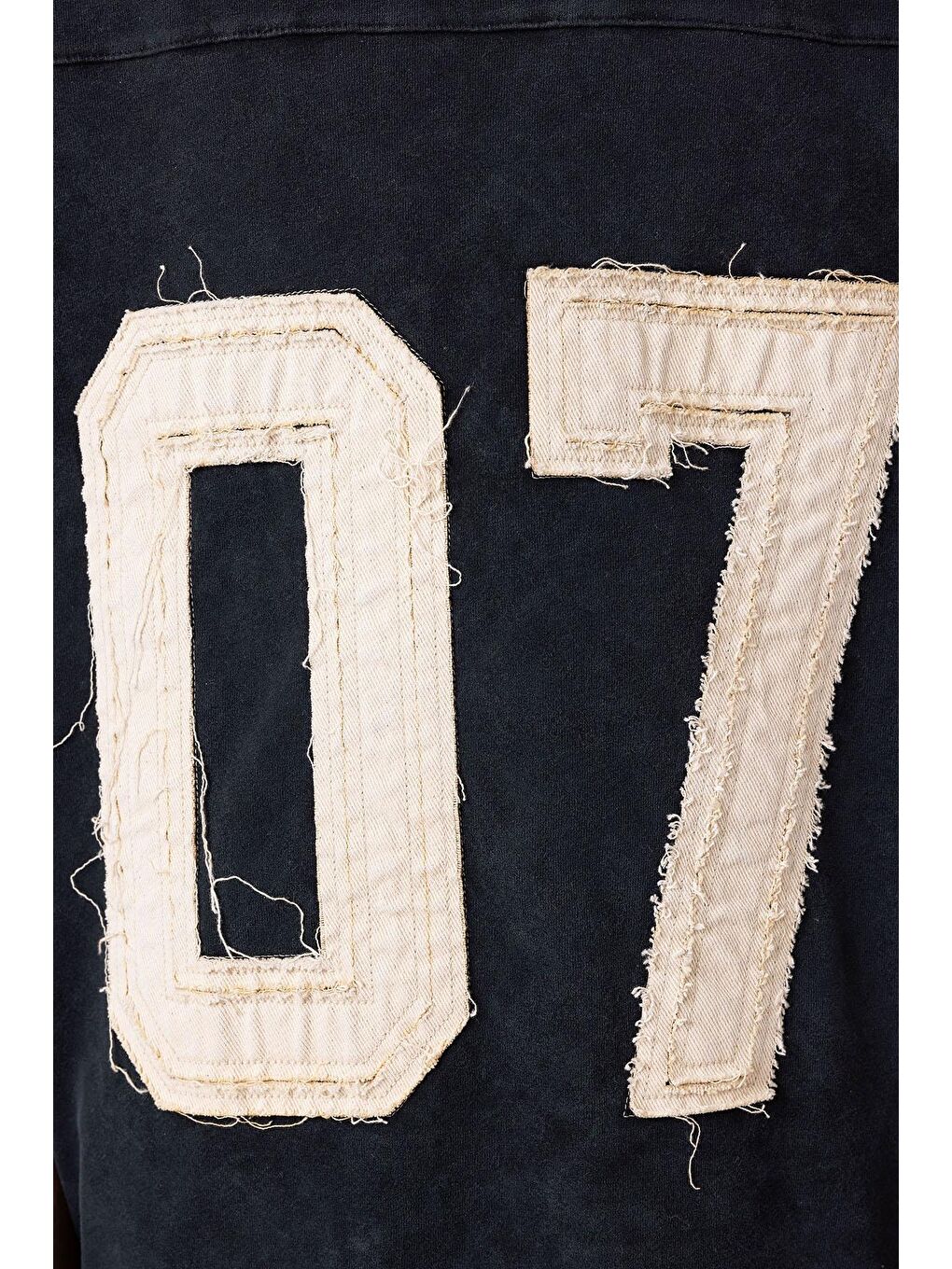 Yıkamalı Baskılı Oversize Tişört Siyah-5