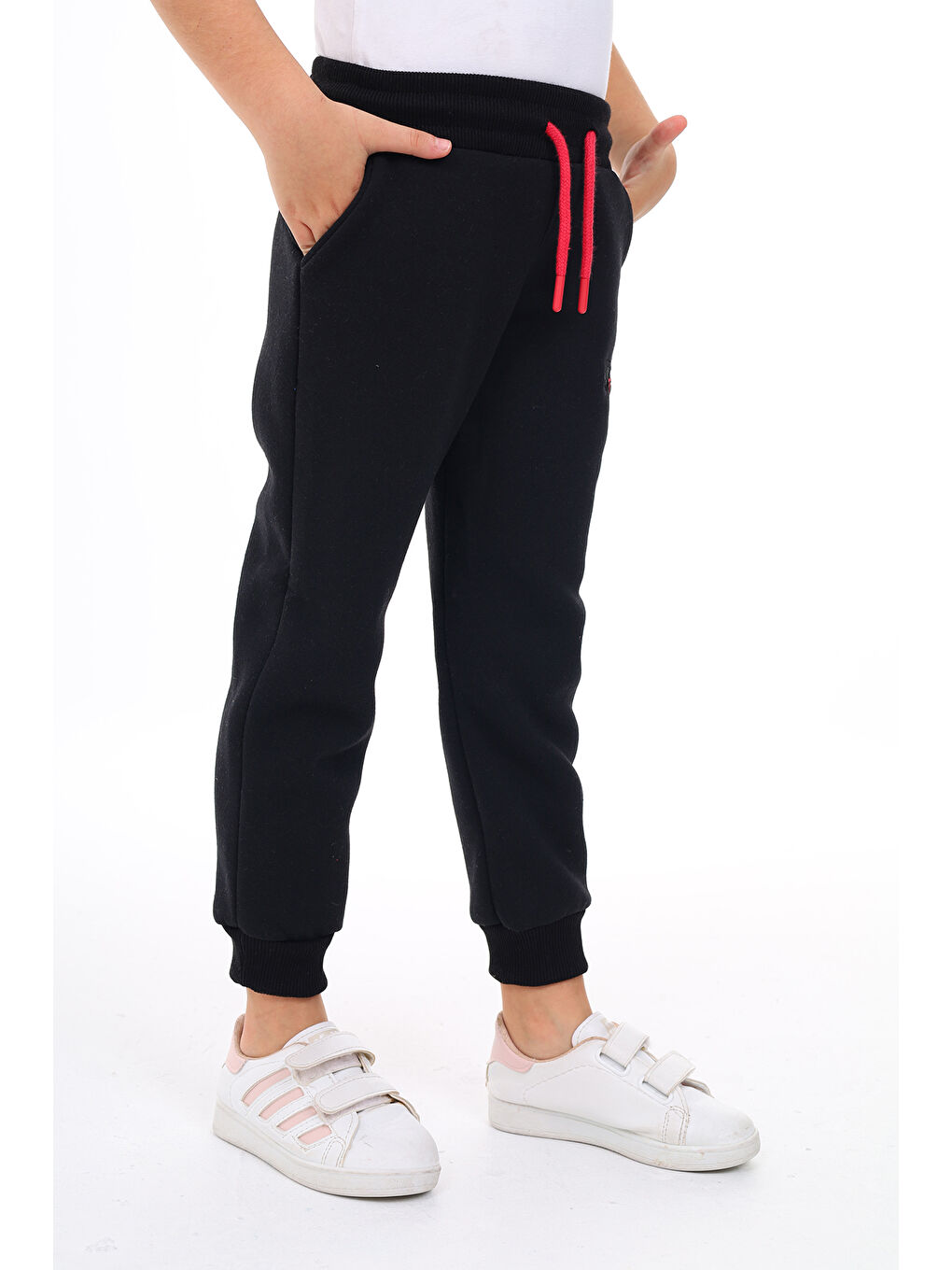 Siyah Kız Çocuk Nakışlı Eşofman Alt-2