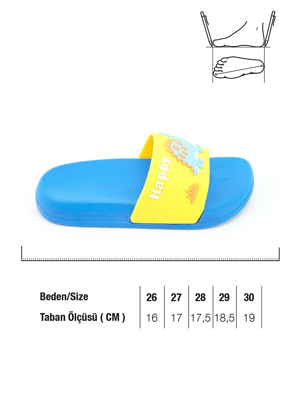 Sarı Yazlık Erkek Çocuk Banyo Bahçe Havuz Günlük Terlik-1