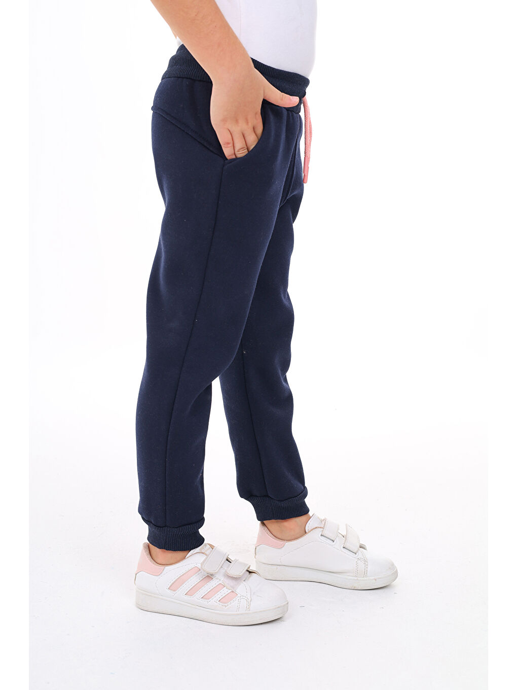 Lacivert Kız Çocuk Nakışlı Eşofman Alt-3