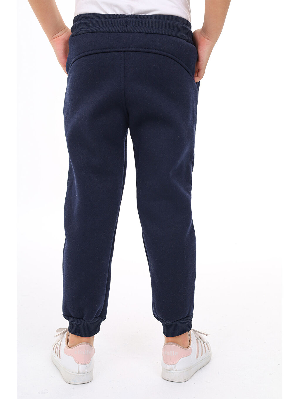 Lacivert Kız Çocuk Nakışlı Eşofman Alt-5