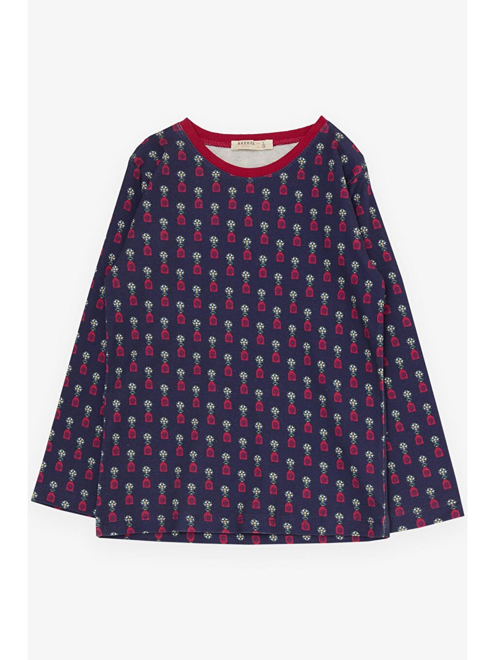 Kız Çocuk Pijama Takımı Desenli Lacivert (4-8 Yaş)-2