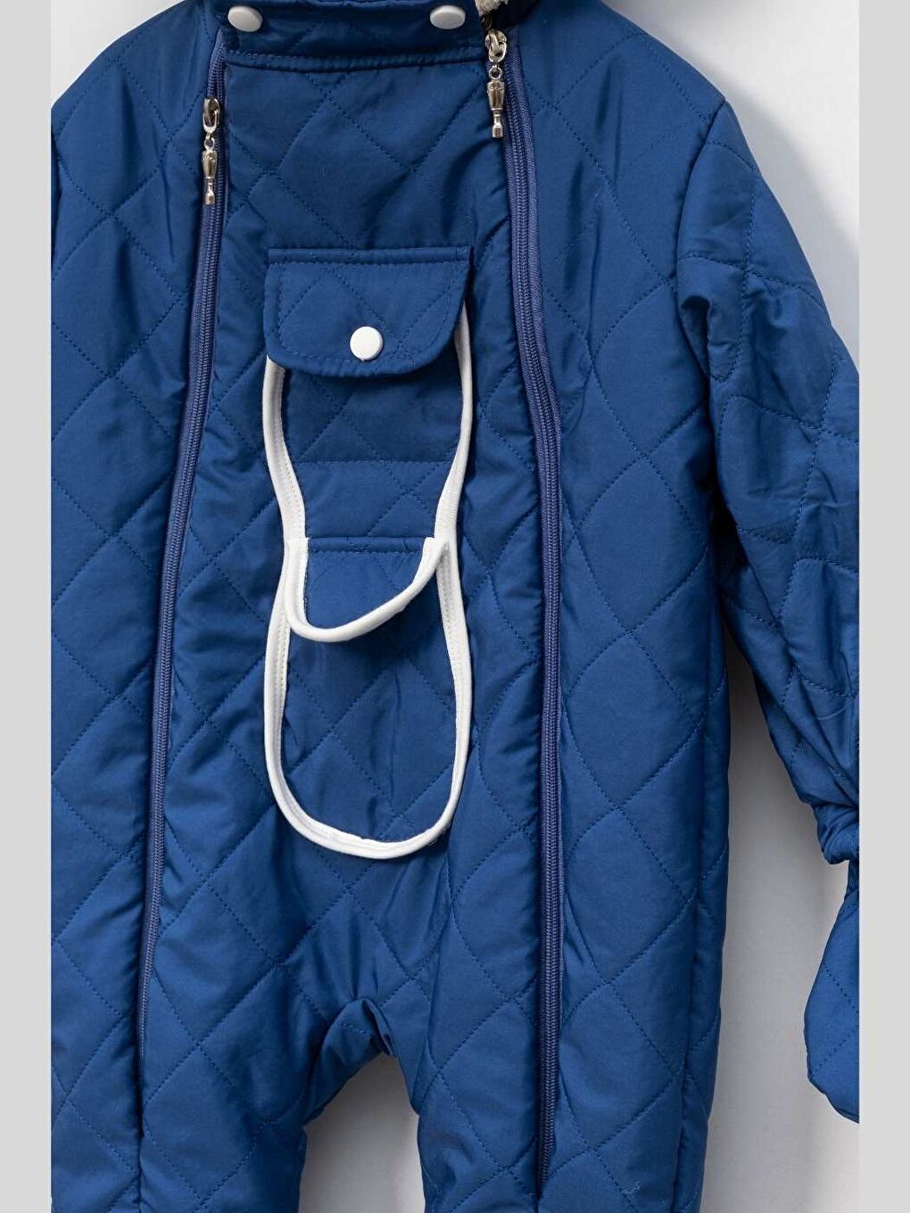 İndigo Kayak ve Dış Mekân İçin Kürk Astarlı Bebek Tulum Seti – Kapüşonlu, Eldiven Patikli-2