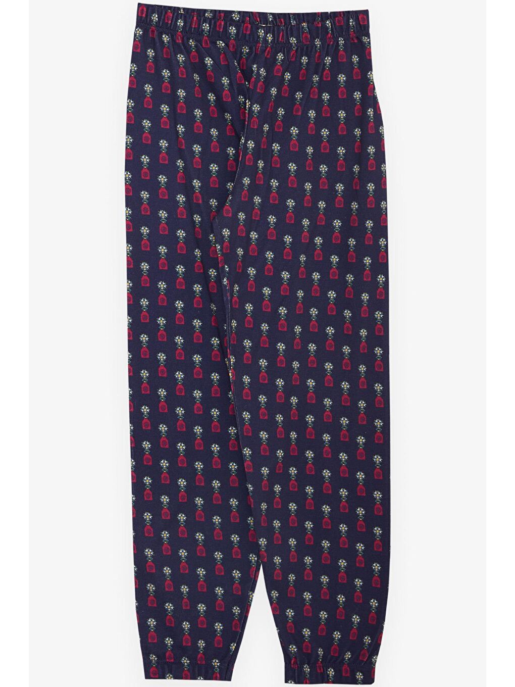 Kız Çocuk Pijama Takımı Desenli Lacivert (4-8 Yaş)-3