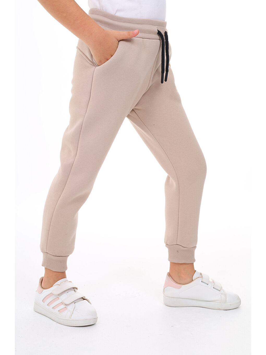 Bej Kız Çocuk Nakışlı Eşofman Alt-4