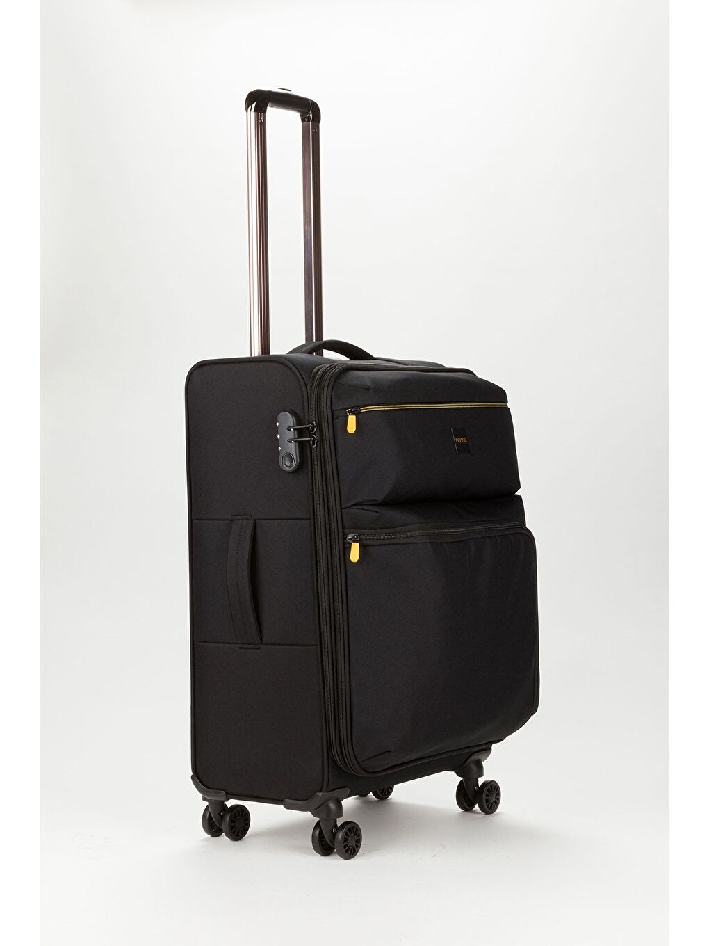 Unisex Siyah Hafif Ultra Light Lüx Kumaş 3'lü Valiz Seti-2