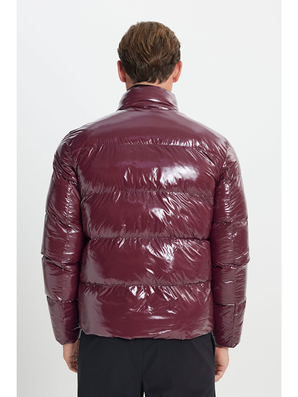 Erkek Bordo Standart Fit Soğuk Geçirmez Casual Şişme Mont-6