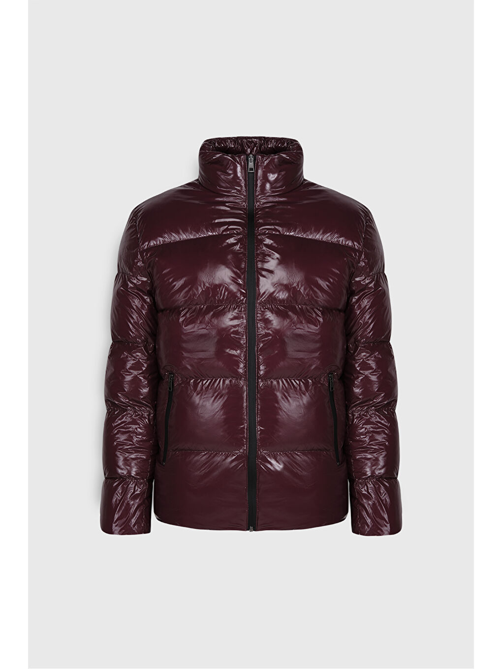 Erkek Bordo Standart Fit Soğuk Geçirmez Casual Şişme Mont-7