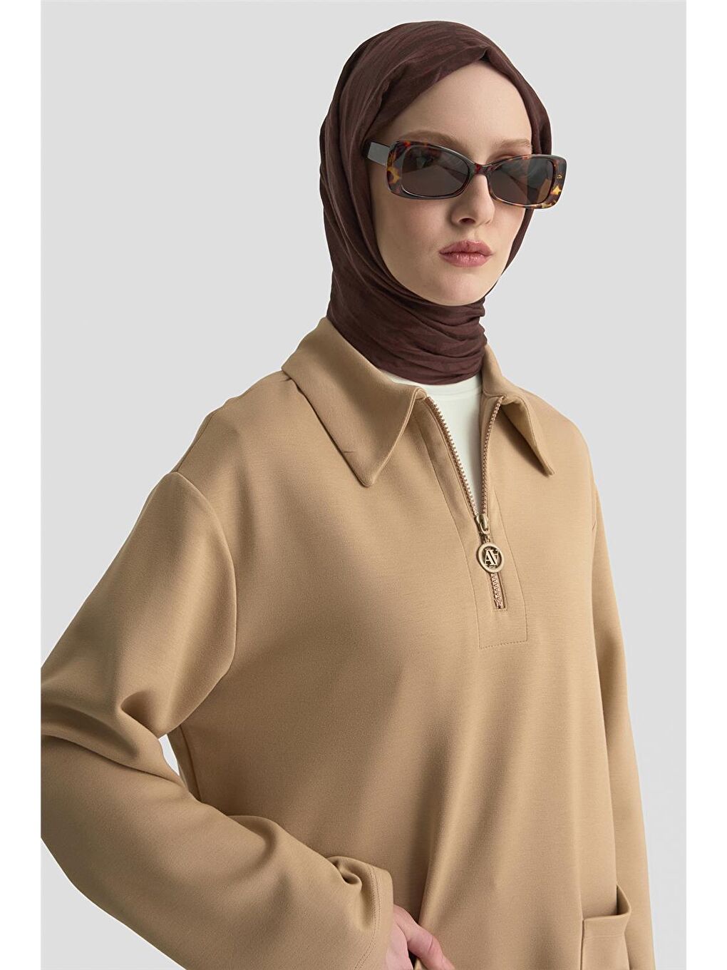 Bej Polo Yaka Tunik 25Kd1015 Vizon-1