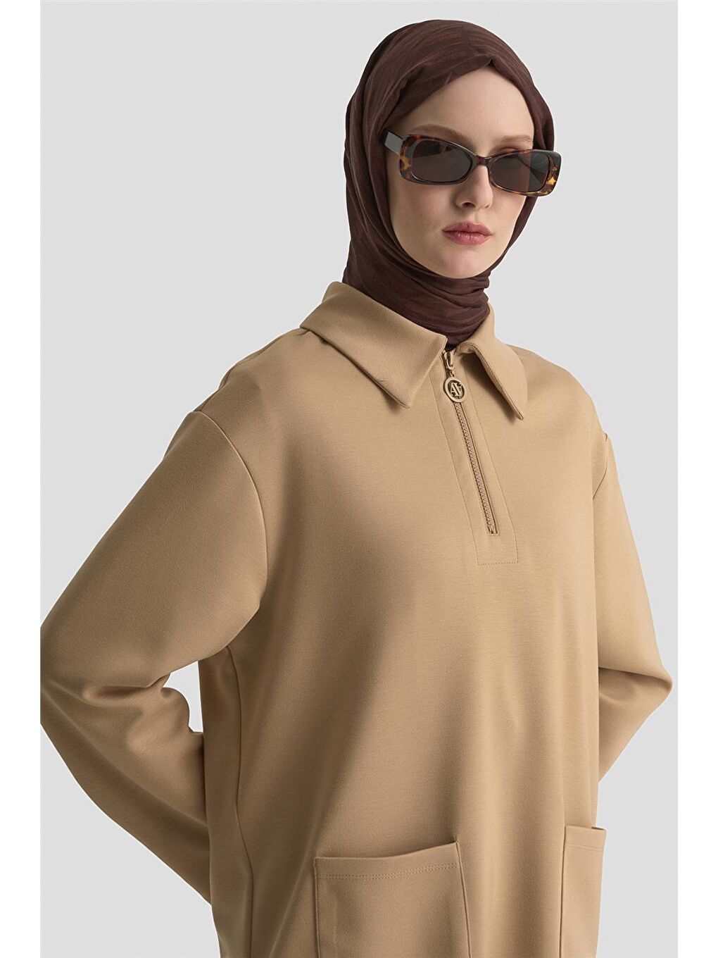 Bej Polo Yaka Tunik 25Kd1015 Vizon-2