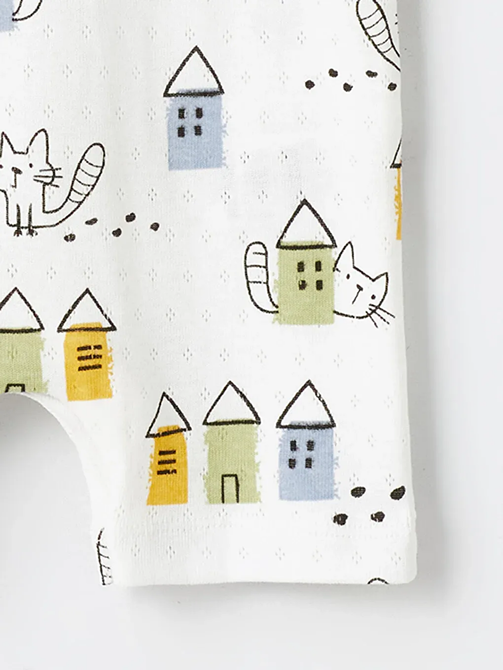 İndigo Bisiklet Yaka Baskılı Erkek Bebek Tulum-2