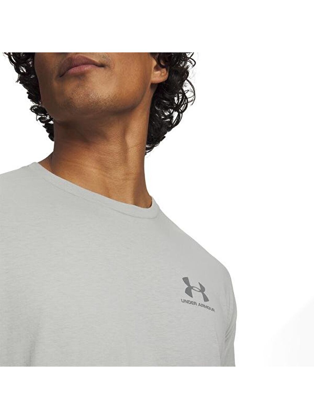 Sportstyle Left Chest Erkek Gri Tişört-1