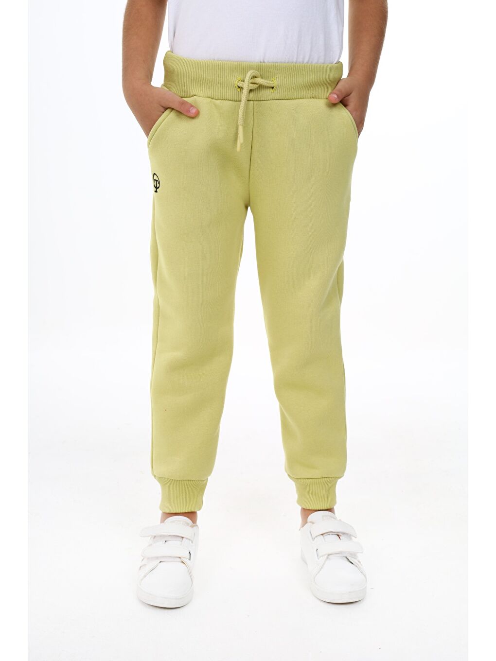 Yeşil Kız Çocuk Nakışlı Eşofman Alt