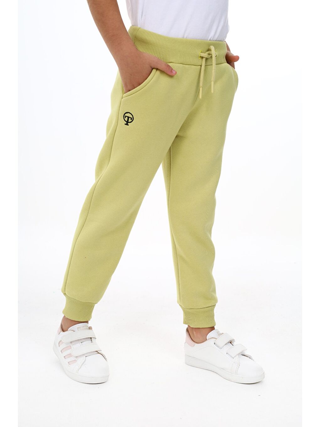 Yeşil Kız Çocuk Nakışlı Eşofman Alt-1