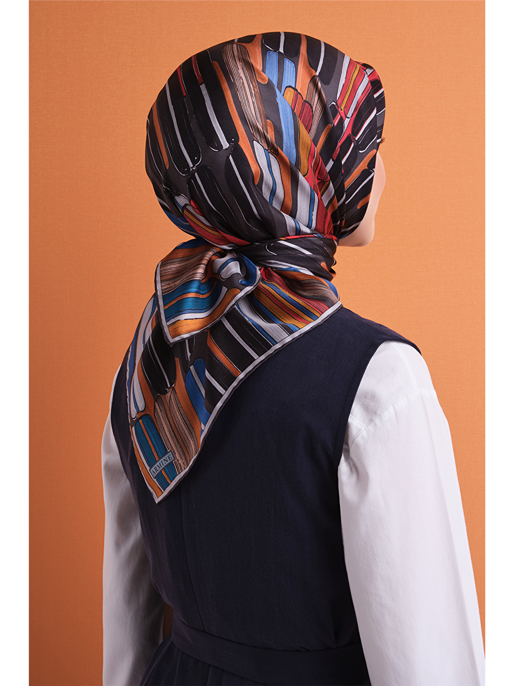 Karışık Saf İpek Twill Eşarp 9616d 04-3