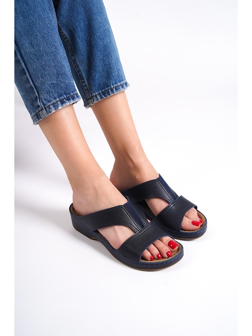 Lacivert Z0426 Kadın Konfor Anatomic Terlik