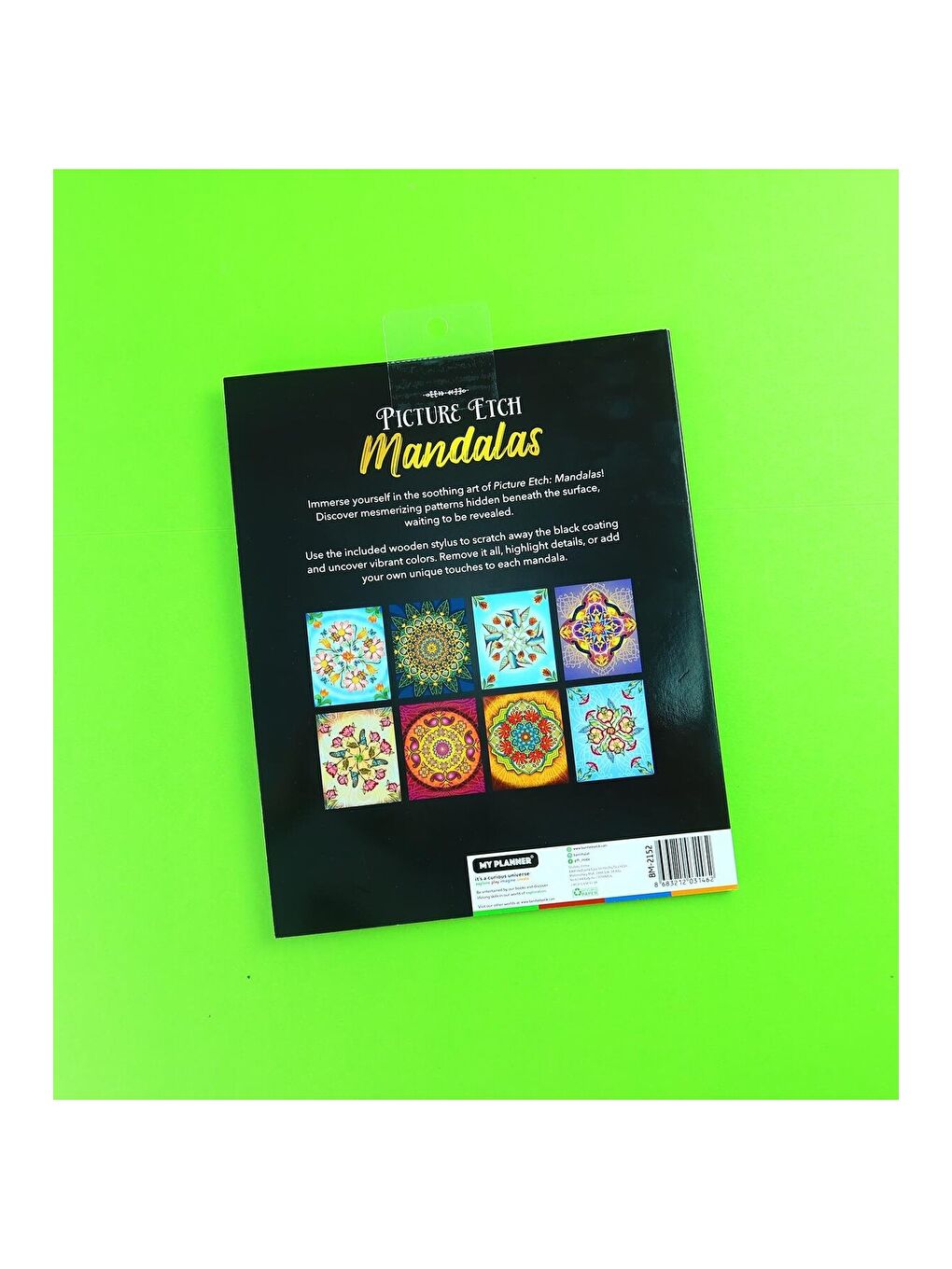 Picture Etch Mandala Kazımalı Boyama Seti – 8 Adet Mandala Panel-2