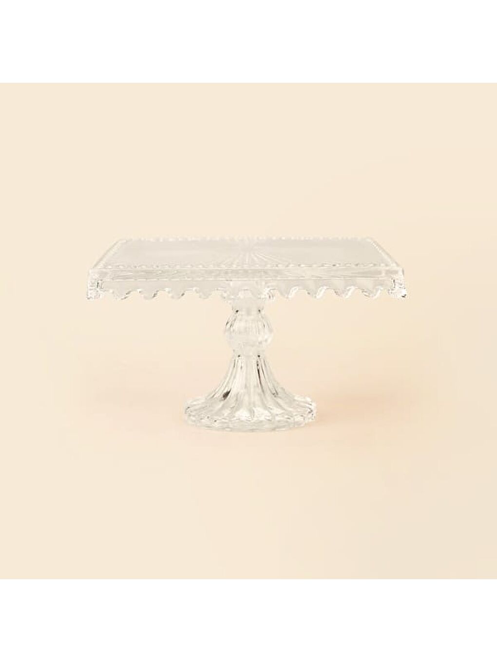 Renksiz Damla Kare Stant - Şeffaf - 18x11 cm-1