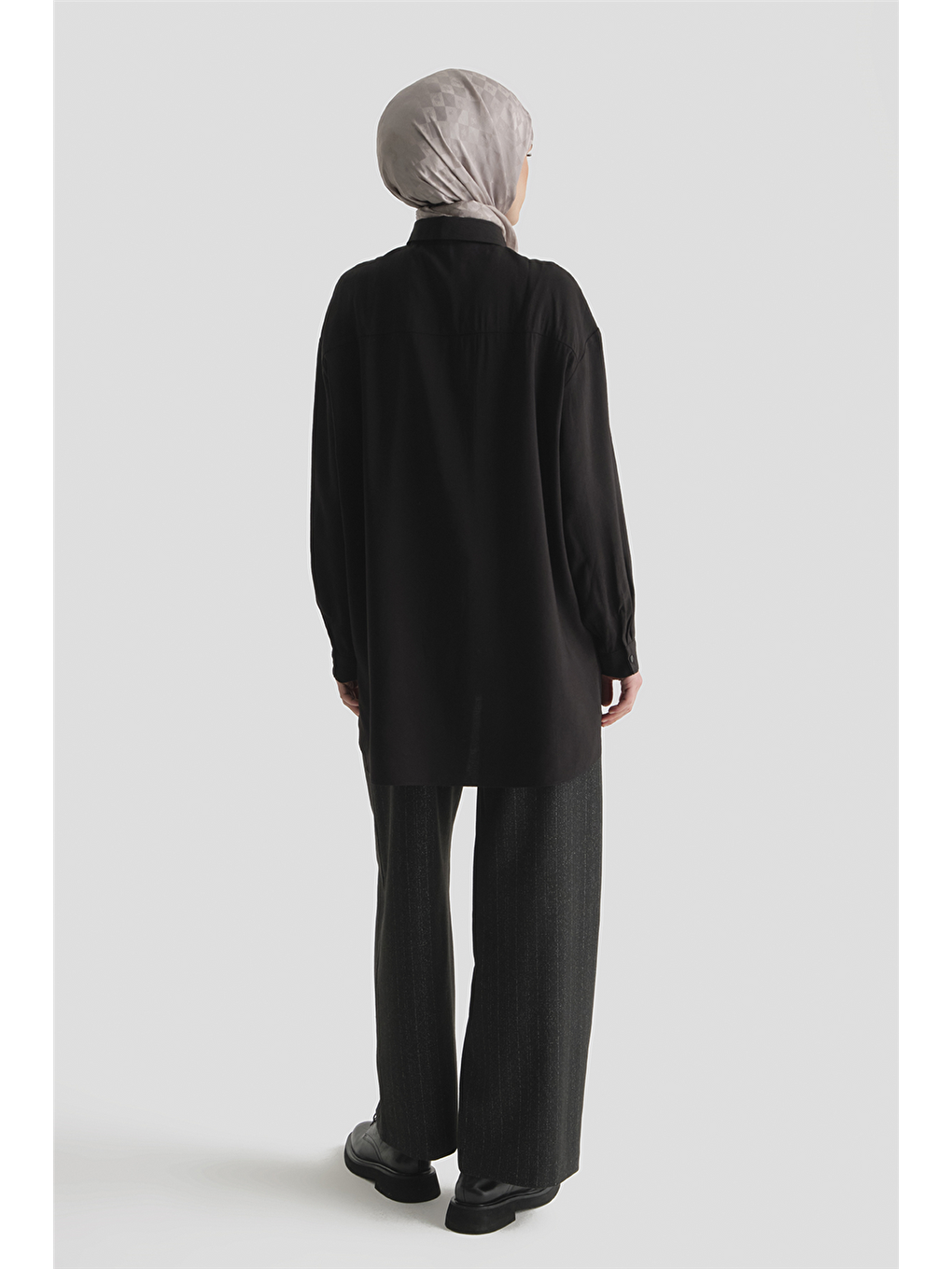 Cepli Modal Tunik Siyah-4