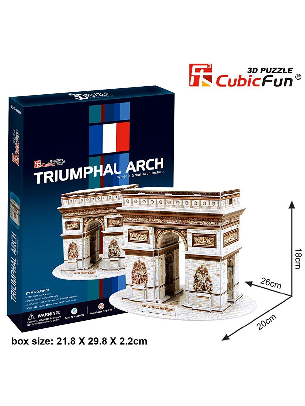 Cubic Fun Karışık 3D 26 Parça Puzzle Triumphal Arch - 3