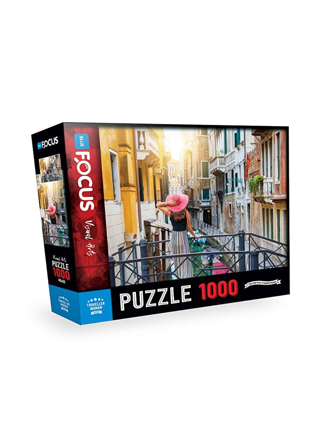 Blue Focus Karışık 1000 Parça Puzzle - Gezgin Kadın (Traveller Woman) - 1