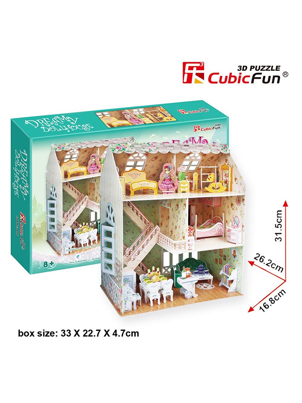 Cubic Fun Karışık 3D 160 Parça Puzzle Rüya Bebek Evi - 3