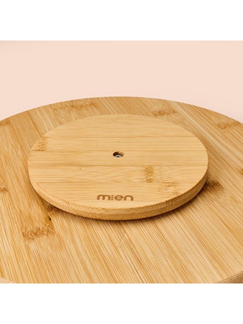 Kahverengi Bambu Döner Tabla - 29 cm-3